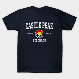 Castle Peak Colorado 14ers Vintage Athletic Mountains T-Shirt